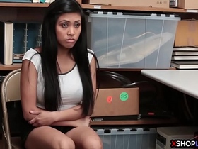 Asian petite teen suspected and fucked by a security guy