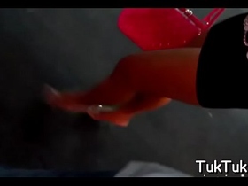 Honey disrobes to get nailed hard