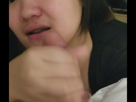 My asian gf sucking my dick